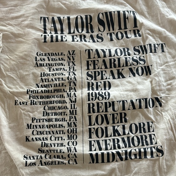 TAYLOR SWIFT | Official Authentic Eras Tour Concert White Graphic T-Shirt XL - Picture 4 of 4